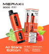 4 in 1 Merakii 3000 Puffs Disposable Vape Pod Kit Box of 5