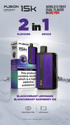 Fusion 15k Puffs 2 in 1 Disposable Vape Pod Kit Box of 5 - Vape Wholesale Mcr
