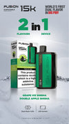 Fusion 15k Puffs 2 in 1 Disposable Vape Pod Kit Box of 5 - Vape Wholesale Mcr
