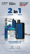Fusion 15k Puffs 2 in 1 Disposable Vape Pod Kit Box of 5 - Vape Wholesale Mcr