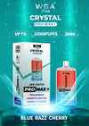 The Crystal Pro Max + 10000 Disposable Vape Pod Box of 10 - Blue Razz Cherry -Vapeuksupplier
