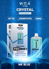 The Crystal Pro Max + 10000 Disposable Vape Pod Box of 10 - Mr Blue -Vapeuksupplier